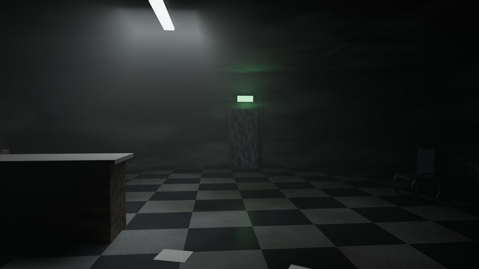Development scene artwork of the hospital lobby in The Unwritten