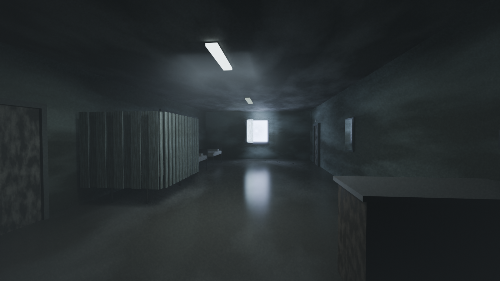 Development scene artwork of a hospital ward in The Unwritten